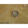 Dekoration für eine Motorrad Satteltasche  / Gepäckrollen  Concho klein Oval
