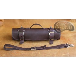 Knife bag / pouch  COCOA WITH ZIP FASTENER (model 3)