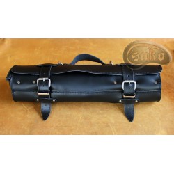 Knife bag / pouch   BLACK COWHIDE LEATHER
