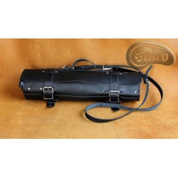 Knife bag / pouch   BLACK COWHIDE LEATHER
