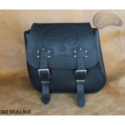 LEATHER SADDLEBAG S82 SKULL *TO REQUEST*