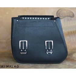 LEATHER SADDLEBAG S82 SKULL *TO REQUEST*