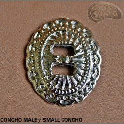 Decoration for a saddlebag / roll bag  small oval Concho