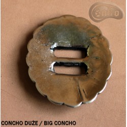 Decoration for a saddlebag / roll bag  large oval Concho