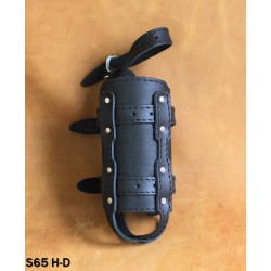 LEATHER SADDLEBAG S65 FLAME H-D SOFTAIL